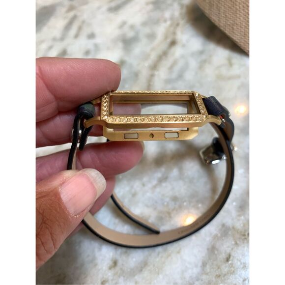 Locket with Crystals Camouflage Leather Wrap Bracelet #memories - Picture 2 of 5